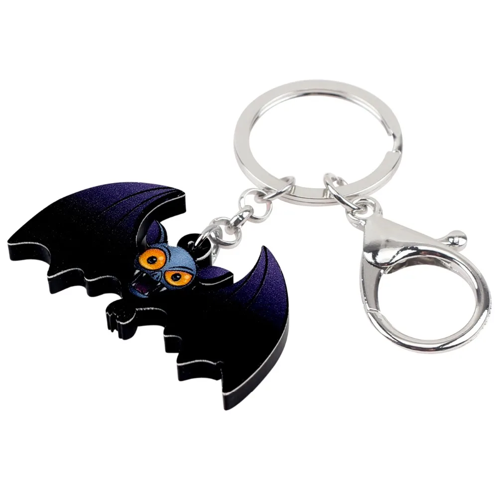 WEVENI акрил Хэллоуин Crazy Bat брелоки цепи брелок-кольцо Держатель животных Ювелирные изделия для женщин обувь девочек дешевые подарочн