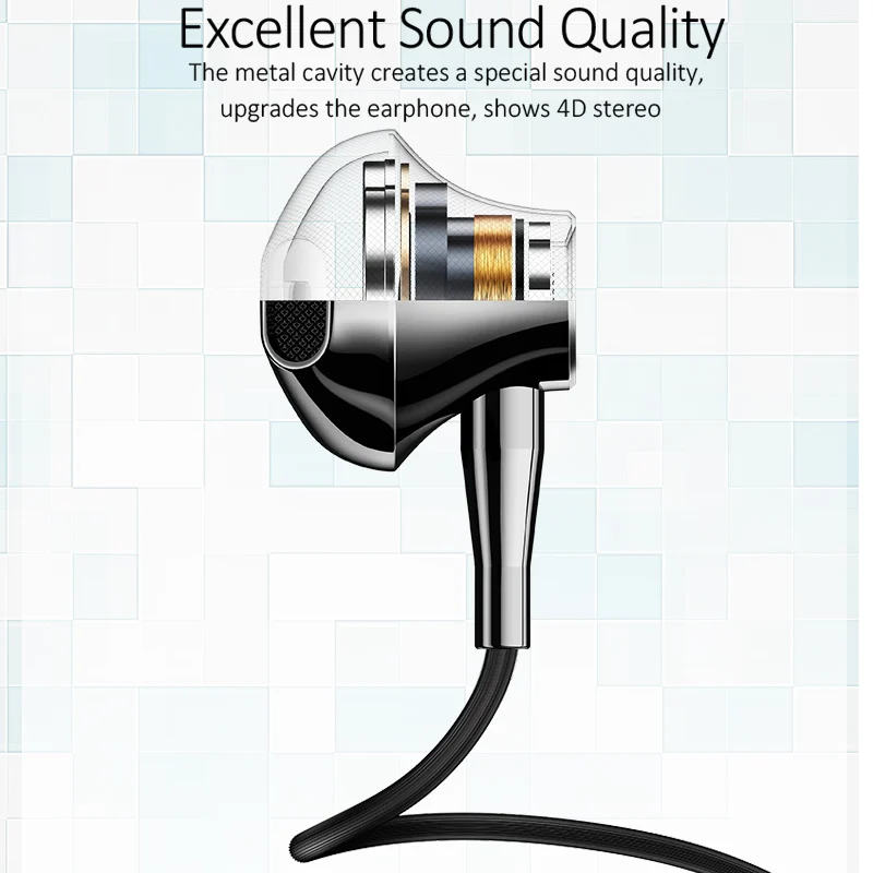 Наушники вкладыши USAMS Type C Hifi стерео гарнитура с микрофоном проводные наушники inear