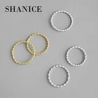 Женское кольцо SHANICE из серебра 100% пробы с двойной перекруткой, тонкое кольцо на мизинец, ювелирное изделие