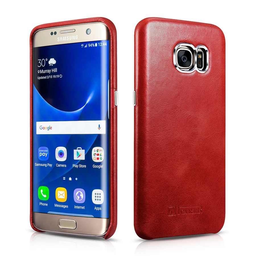 Винтажный чехол Icarer из натуральной кожи для samsung Galaxy S7/S7 Edge, роскошный бренд, ультра тонкий чехол для телефона s
