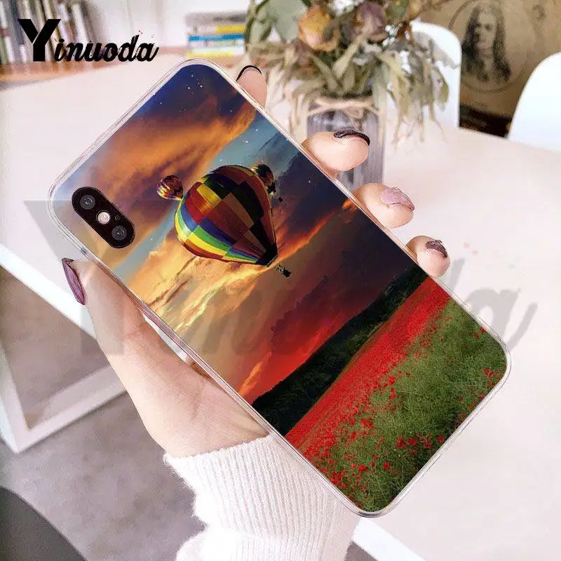 

Yinuoda Hot Air Balloon Sunset Sky UP Coque Shell Phone Case for iPhone 8 7 6 6S Plus X 10 XS XR XSMAX11 11pro 11promax