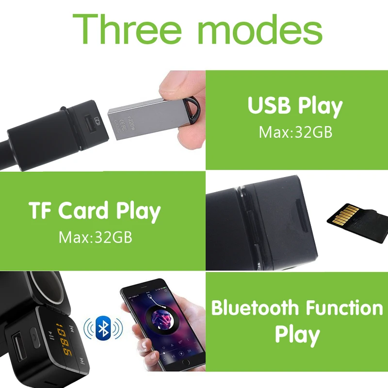 E ACE fm передатчик Aux модулятор Bluetooth Handsfree автомобильный комплект аудио mp3 плеер с