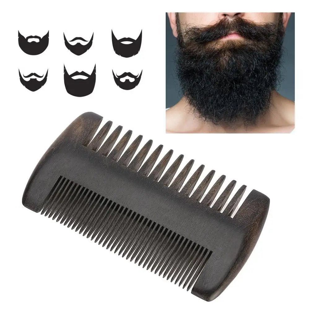 Ebony усы Shaper с черной искусственной кожи Сумка Стайлинг Инструмент для ухода за бородой для мужчин борода формирующий Стиль Отделка формирующий гребешок