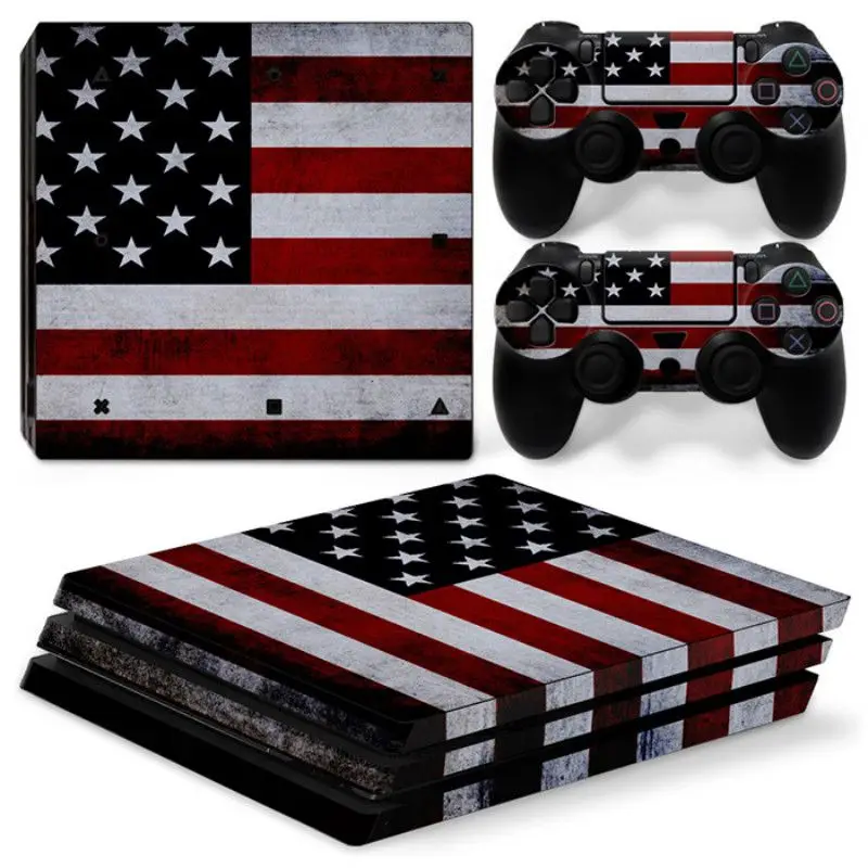Красные чернила Съемный Винил ПВХ Наклейка Обложка для PS4 Pro консоли и контроллеры защитная кожа наклейки для sony Playstation 4 Pro - Цвет: 4