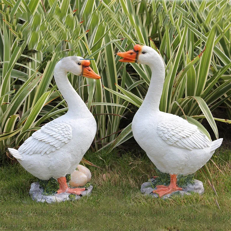 Имитация белая пара утка домашний сад Садоводство открытый бассейн Украшение из