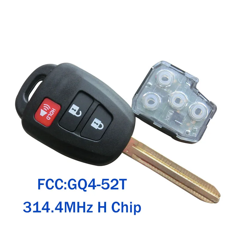 FCC ID: GQ4 52T дистанционный брелок с чипом 314 4 МГц + G/H 3BTN 4BTN подходит для Toyota RAV4 2013