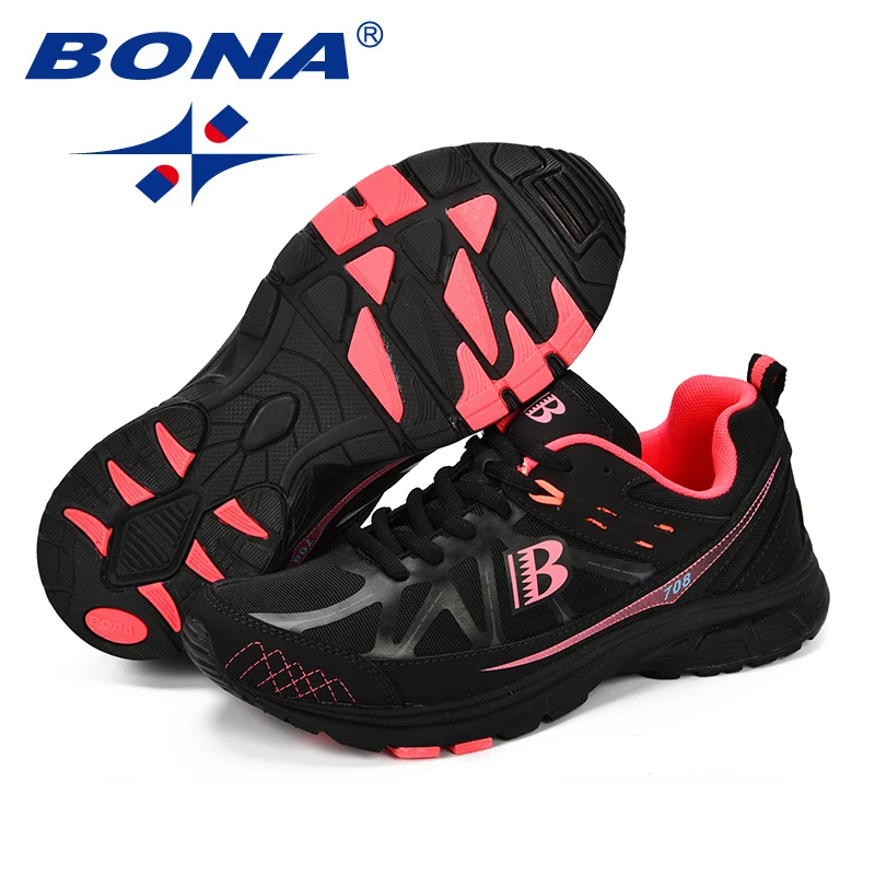 BONA/Новинка; классическая женская обувь для бега; Chaussure Femme; дышащие кроссовки; женская спортивная обувь; zapatillas mujer Deportiva