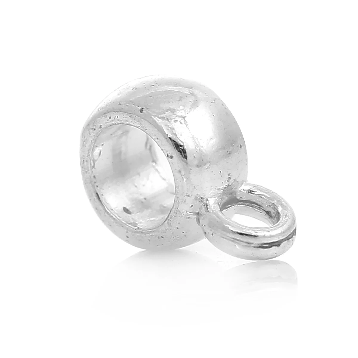DoreenBeads 100 шт. Серебристые цветные бусины 9x4 мм (3/8 &quotx 1/8&quot) (B19698) yiwu|bail beads|bead bailsilver