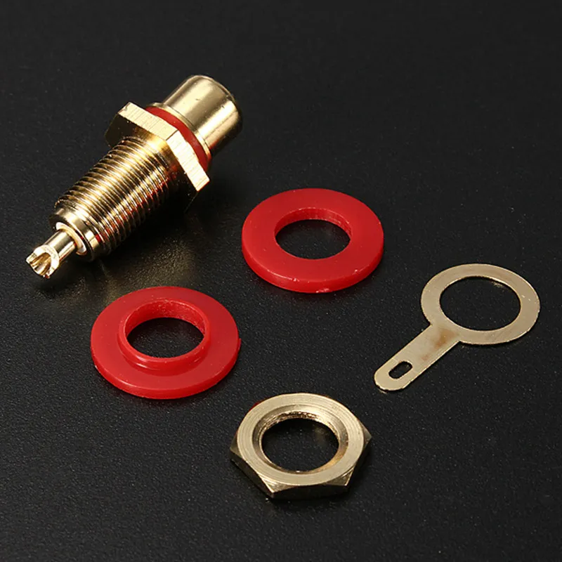 LEORY 4 шт. позолоченный RCA Коннектор привязывающий усилитель Клеммная панель