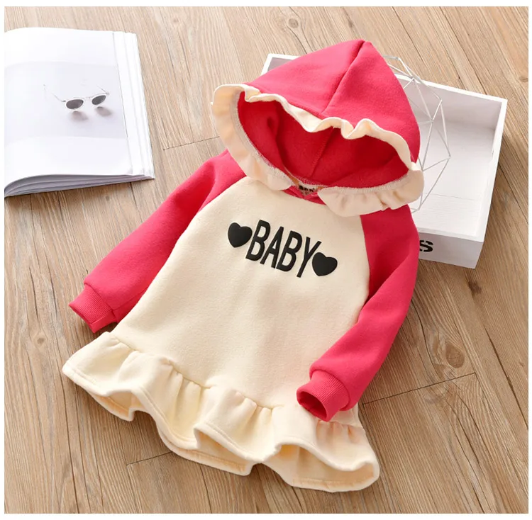 BibiCola 2018 girls dress cotton casual princess for children autumn long sleeve hoodies outfits kids bebe sport clothing | Детская