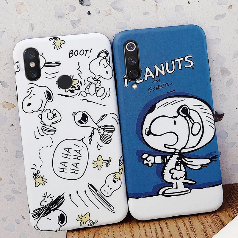 Cartoon Beagle Phone Case Soft mi 9SE 8 Explorer A2 For Xioami 6 Mix 2s MAX3 Matte IMD Silicone Back Cute God Antiknock Couqe |