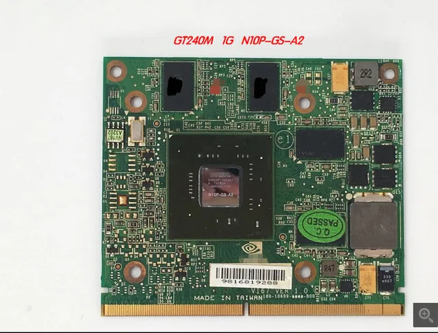 Видеокарта для ноутбука A c e r spire 5739 5935 7738 8735 n V i d a Geforce GT 240M 1 ГБ DDR3|Карты видео- и
