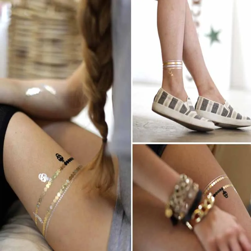 2 шт./компл. наклейки на татуировки Красивые милые сексуальные боди арт Красота