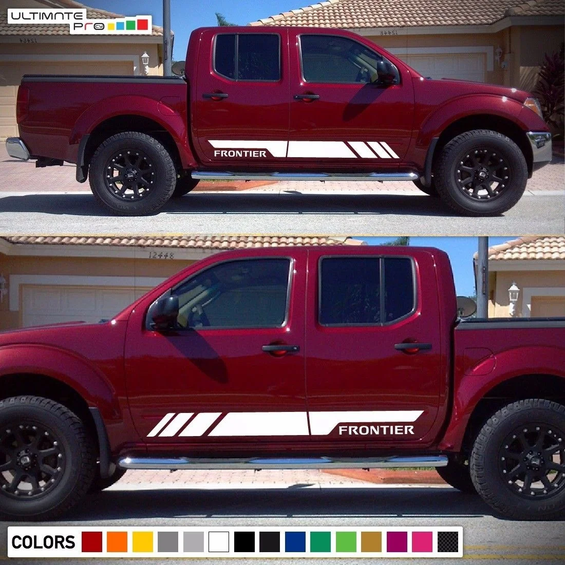 Наклейка на боковую полоску для Nissan Frontier зеркальный бампер порог Стайлинг