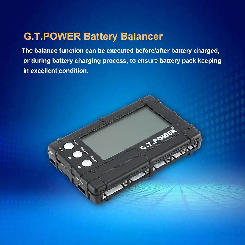 GT. POWER 3 в 1 RC 2 6S lcd LiPolymer/Li Fe балансир батареи разрядник баланс измеритель