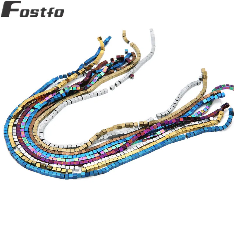 Цветной гематитовый Бусина 3 мм натуральный камень кубическая квадратная формы