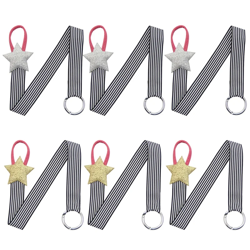 6 шт./лот модные ленты для волос в полоску держатель резинка вешалка зажимы прямая