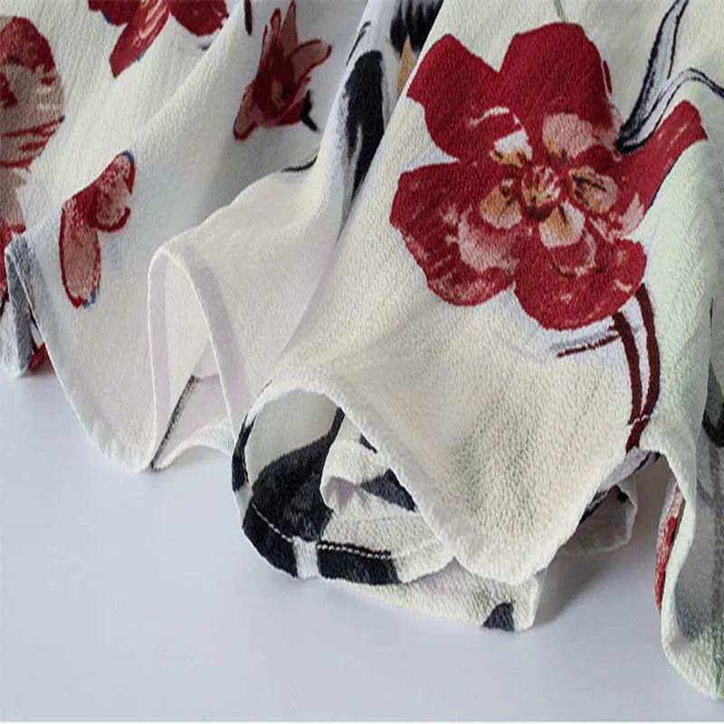 2018 Новинки для женщин платье с принтом летние пикантные пляж цветочные V шеи