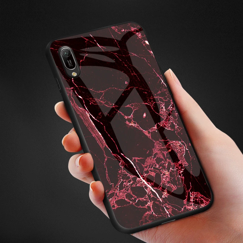 Роскошный Мраморный чехол из закаленного стекла для телефона iPhone X XR XS MAX 7 8 6 6s Plus s