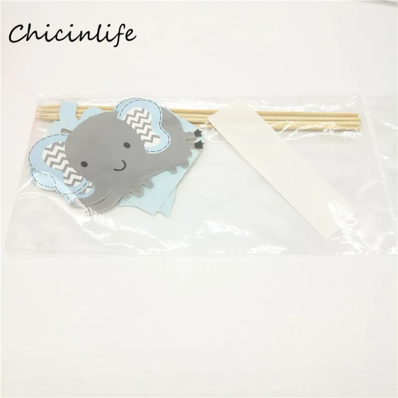 Chicinlife 4pcs Elephant It s a boy girl торт Topper Baby Shower детский день рождения украшение торта