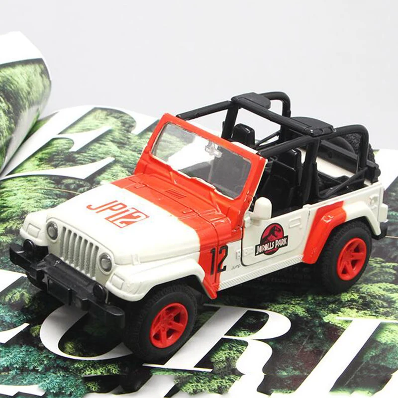 1/32 масштаб 15,5 см сплав металл литье под давлением Jeep Wrangler Парк Юрского периода внедорожник авто Модель автомобиля игрушки для детей подарки коллекция