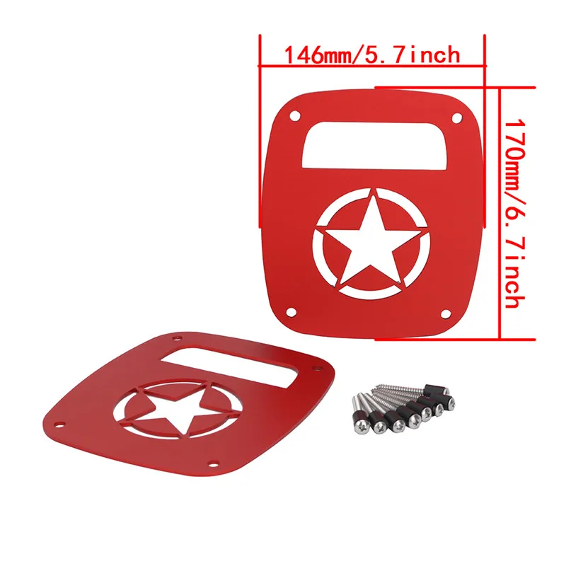 Военный Звездный задний фонарь для Jeep Wrangler Rubicon TJ YJ 1987 2006 Защита задних фар