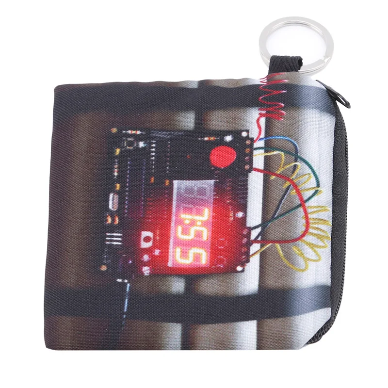 Женский мини кошелек с квадратной монетницей 3D принтом Porte Monnaie Femme милый