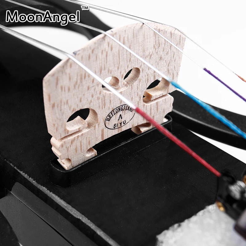 4/4 черный деревянный Электрический Скрипка Музыкальные инструменты хорошее