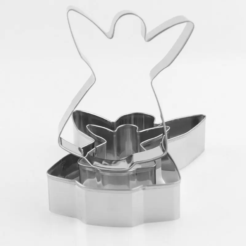Kuki-fun 3D Angel shape металлический набор резаков для печенья украшения торта из нержавеющей стали формы для печенья инструменты для выпечки тортов