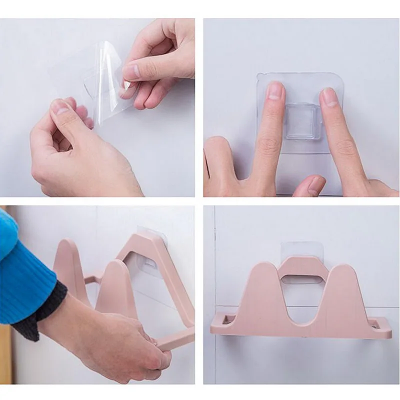 Simple Home Wall-Mounted Sticky Door Storage Hanging Shoe Rack Shelf Slipper Organiser Stand Closet Cabinet Holder Shoes | Дом и сад