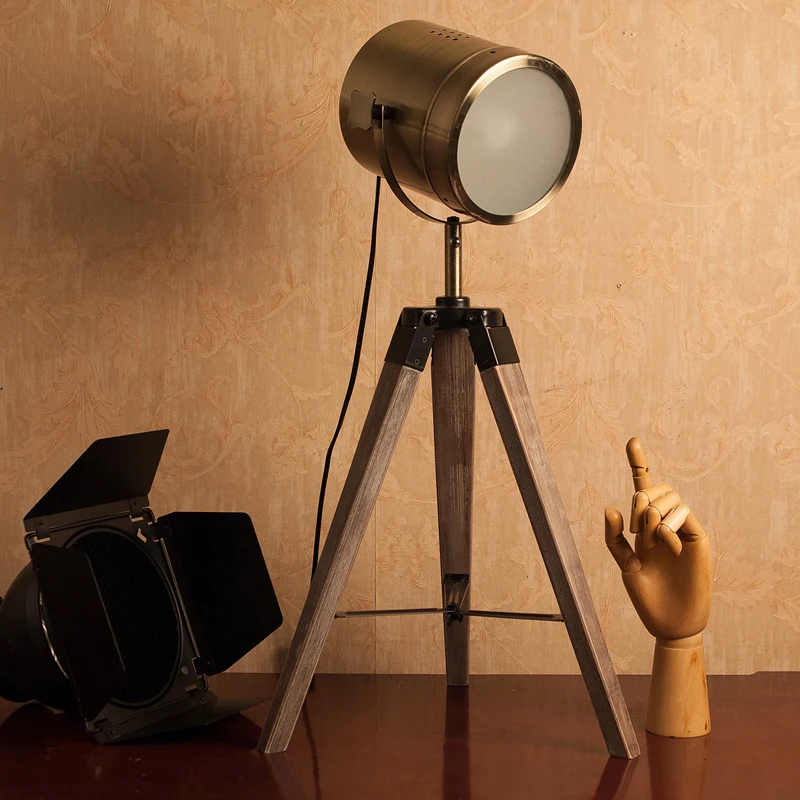 BDBQBL скандинавский деревянный треножник настольные лампы винтажный Настольный