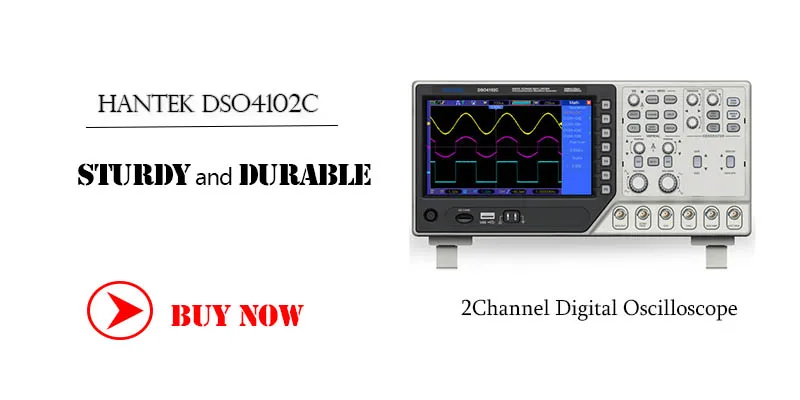 Hantek DSO5202P цифровой осциллограф USB 200 МГц 2 канала 1GSa/s 7 ''TFT ЖК-дисплей длина записи 40 К USB AC110-220V