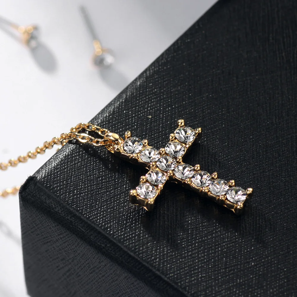 Комплект из колье и серёг с кристаллами Сваровски|necklace with earrings|earrings necklaceneoglory jewelry