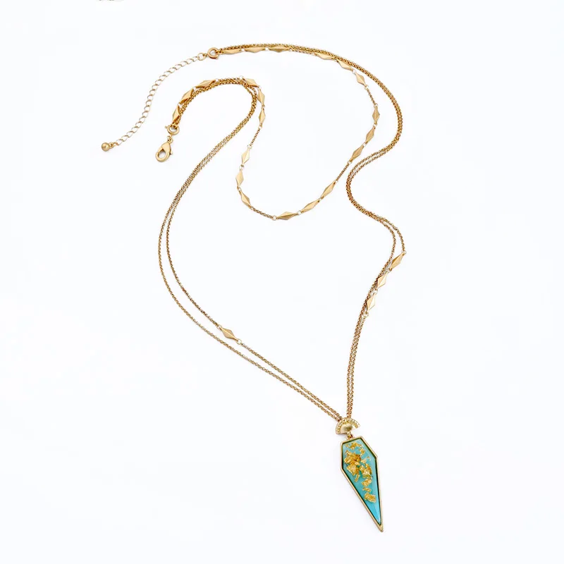 Женское ожерелье с подвеской в виде многослойного кулона | Украшения и