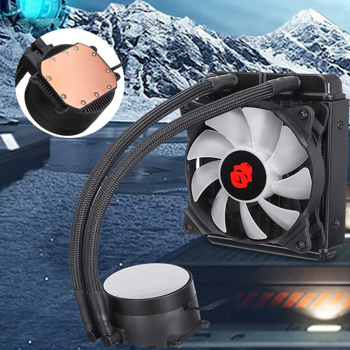 RGB cpu кулер для воды 120 мм бесшумный ПК охлаждающий вентилятор жидкостный Охлаждающий радиатор алюминиевый кулер для водяного процессора радиатор для Intel/AMD
