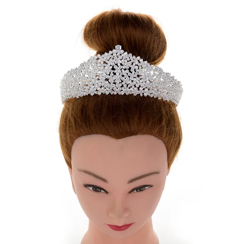 

Hadiyana New Sparkling Bridal Jewelry Crown Wedding Tiaras Luxury Full Zircon For Ladies Party Crowns Promotion BC4472