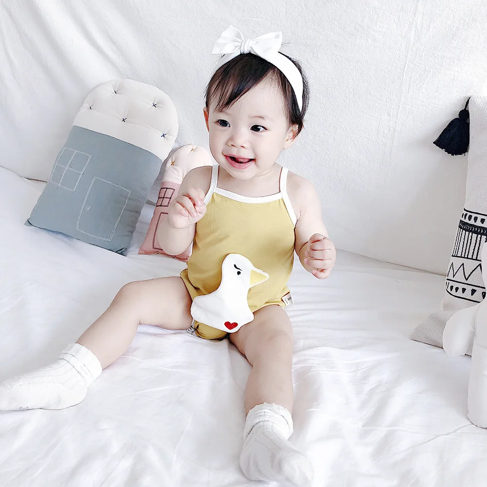0-2 YEARS 2019 NEW ARRIVAL DUCK CARROT LION BODYSUIT BABY GIRL CLOTHES BOY VESTIDOS KIDS CLOTHING | Мать и ребенок