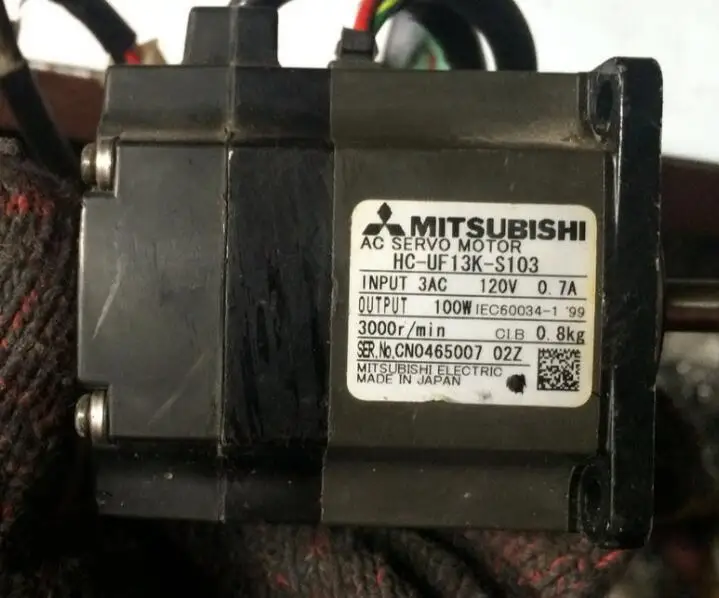

Servo motor HC-UF13K-S103 , Used one , 90 % appearance new , 3 months warranty , fastly shipping