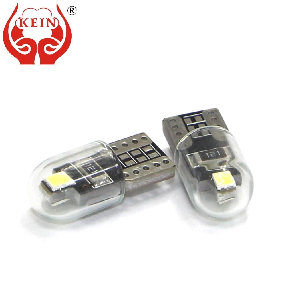 KEIN 10 шт. 194 T10 w5w Светодиодная лампа 2835 2SMD стекло t10 led боковая танкетка индикация