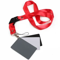 3 in 1 white black gray balance digital card kit pocket size 18 gray card with neck strap for digital photography