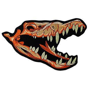 1682 o dinosaur Динозавр, голова скелета, коза, овца, Череп, вышитые железные нашивки, Значки для одежды, Аппликации, футболка, одежда, сделай сам, стикер для рукоделия - Цвет: 1682 o dinosaur