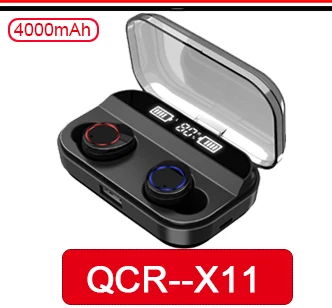 QCR Bluetooth 5,0 TWS Bluetooth наушники 6D стерео беспроводные наушники IPX5 водонепроницаемые наушники 650 мАч наушники без головы