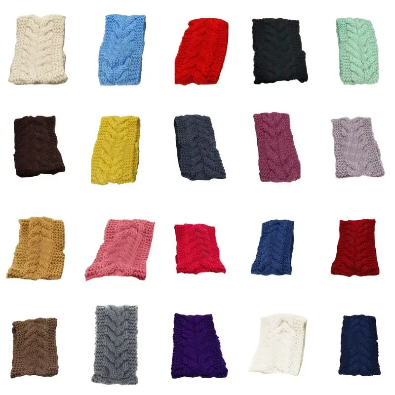 1 шт. женские зимние теплые вязаные бини повязки на голову широкие аксессуары для