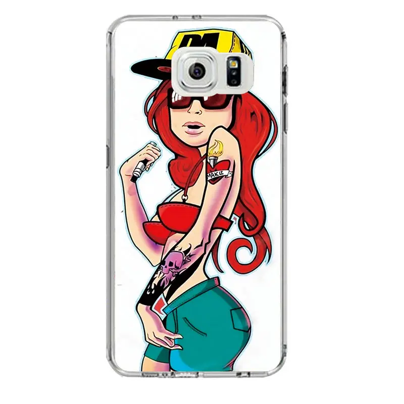 TPU Clear Phone Case For samsung S8 s6 s7 edge s4 s5 s3 C5 C9 note3 note4 note5 Soft Silicone Sexy Girls LipsCover Free shipping |