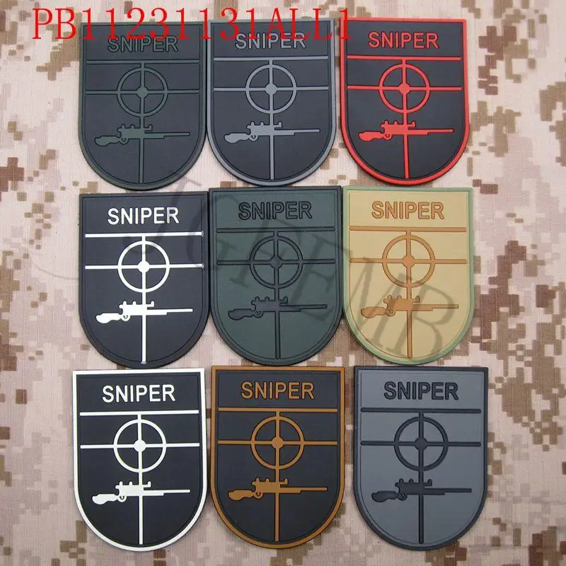 

SNIPER Morale Military Tactics 3D PVC Patch Badges