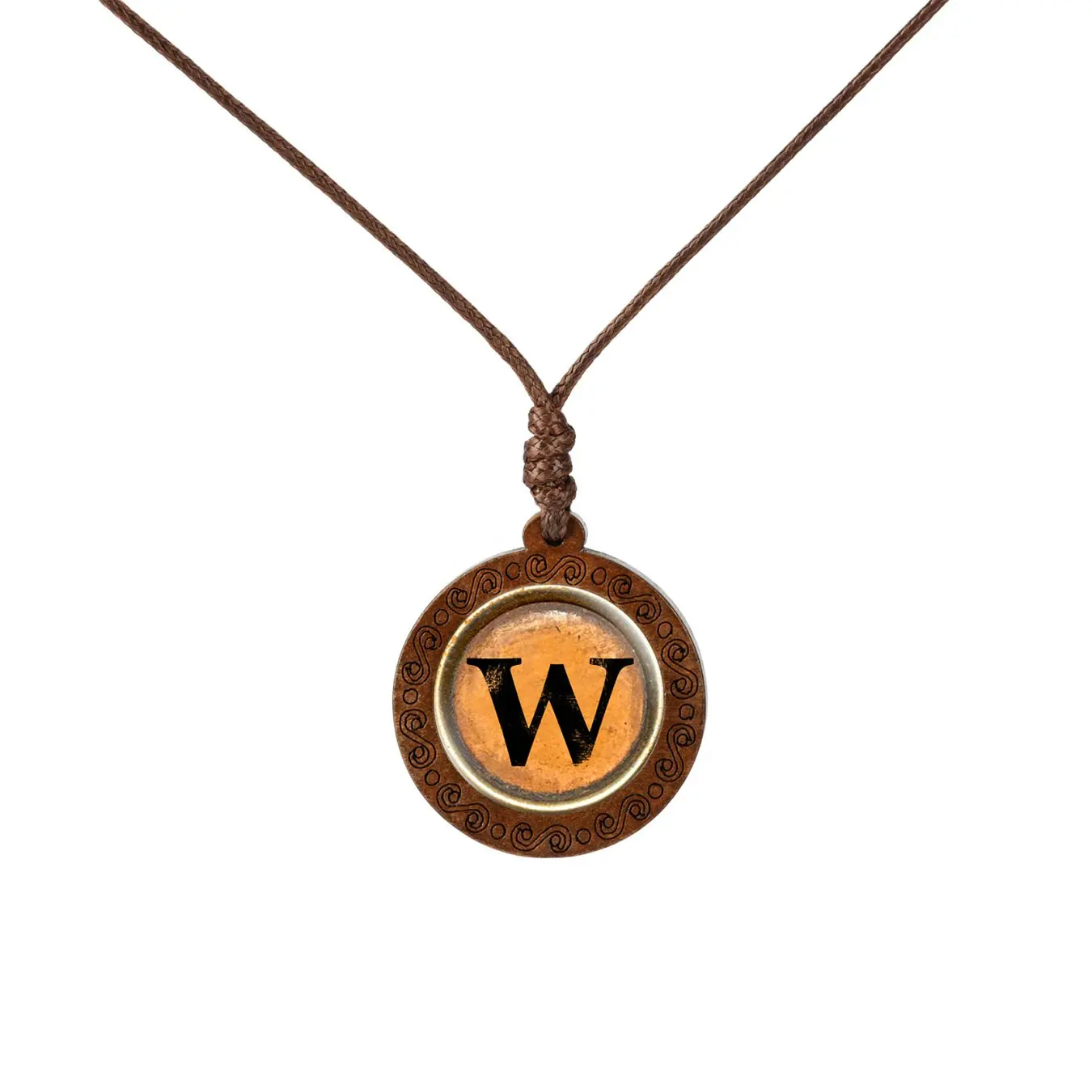 2019 New Arrival Glass Cabochon Letters Necklace Alphabets Wood Pendant Name Initial Men Women Fashion Jewelry | Украшения и