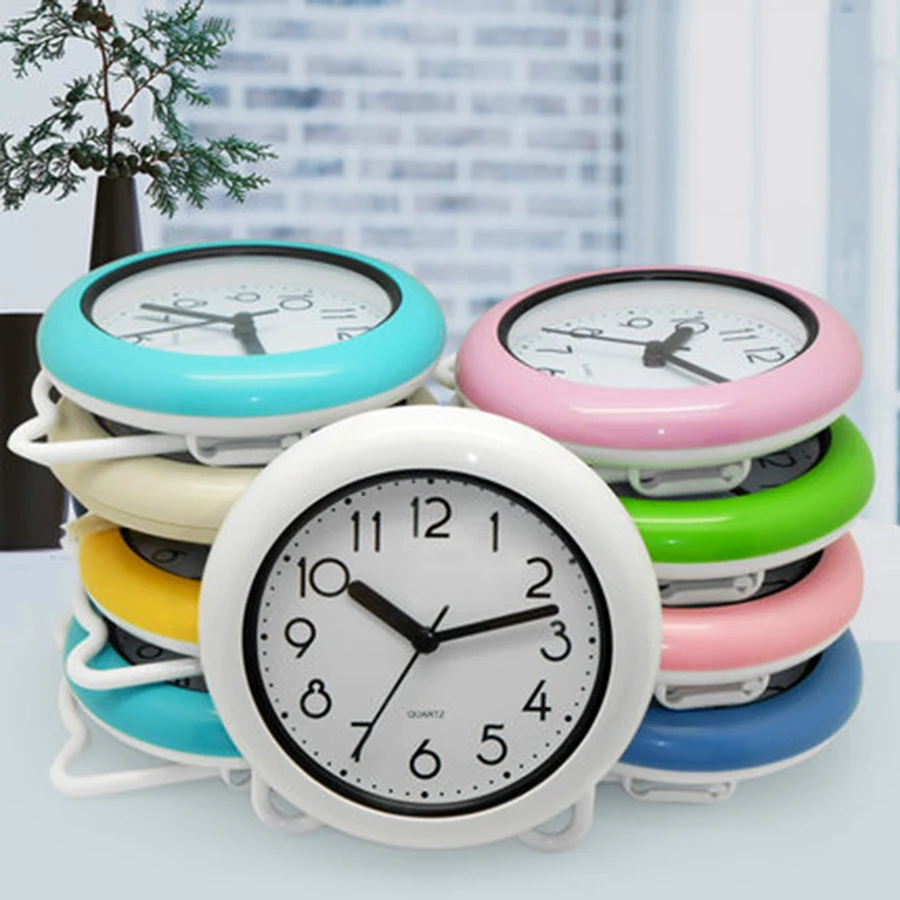 Детские милые бесшумные настенные часы для ванной комнаты маленькие Oclock