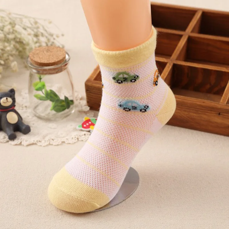 5 пар/лот личности в полоску детские носочки Лето Чистая Тонкий хлопок Модная