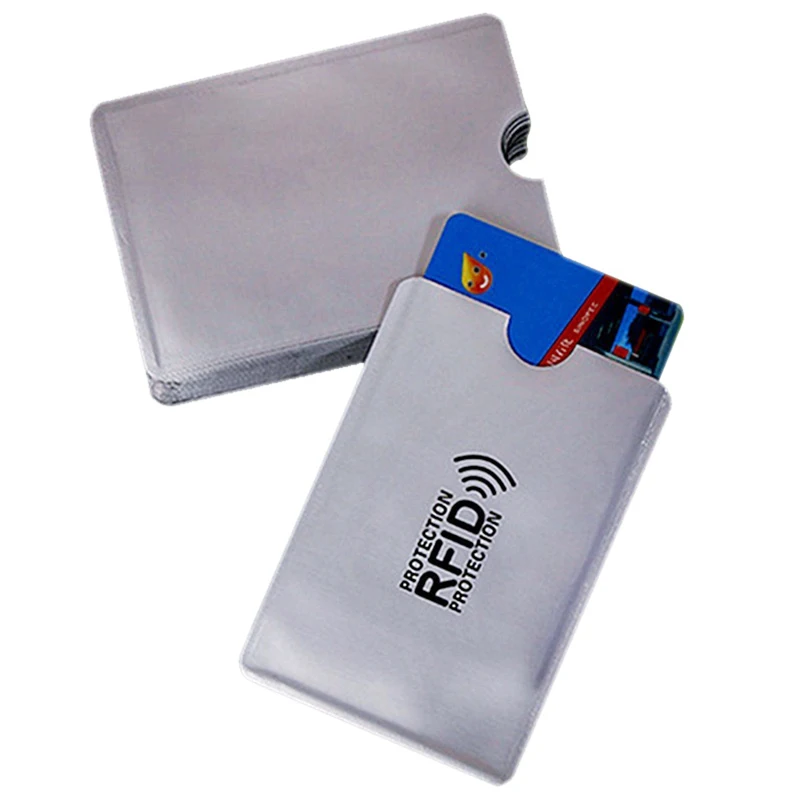 10 шт./компл. металлический кредитный банк ID NFC RFID бумажник держатель для карт с длинными рукавами Cover Protector анти Магнитная размагничивания Блокировка Чехол Контейнер