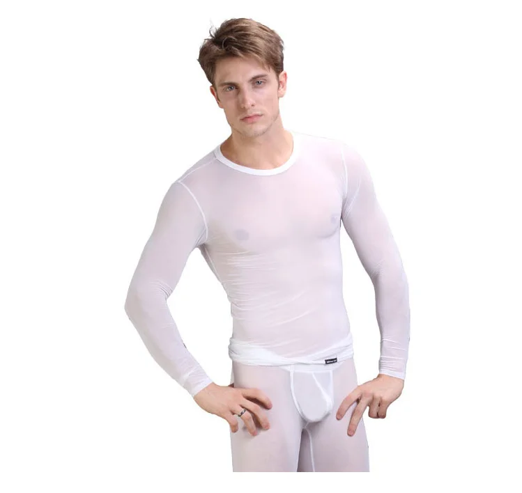 Сексуальное мужское нижнее белье нейлоновые леггинсы мужские подштанники только рубашка бесплатная